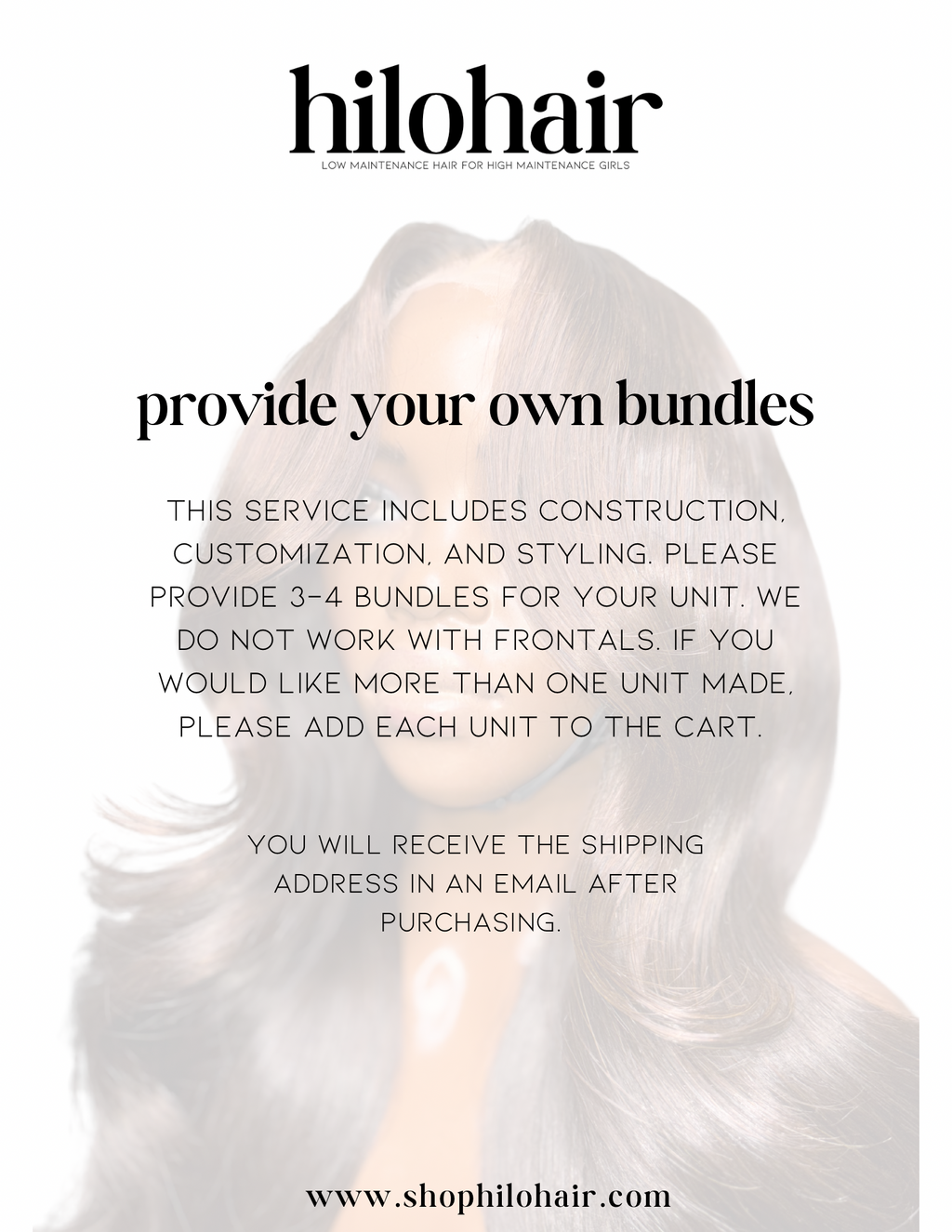 PROVIDE YOUR OWN BUNDLES